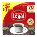 Cafe Legal Molido Tradicional Paquete con 60 sobres de 28 Gramos - 0